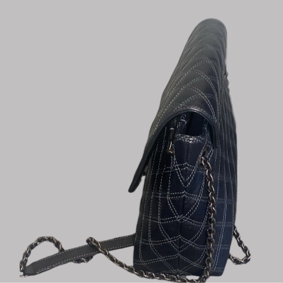 Marc Jacobs Dark Grey Quilted Leather Baroque Single Shoulder Bag Fab! - Picture 8 of 9